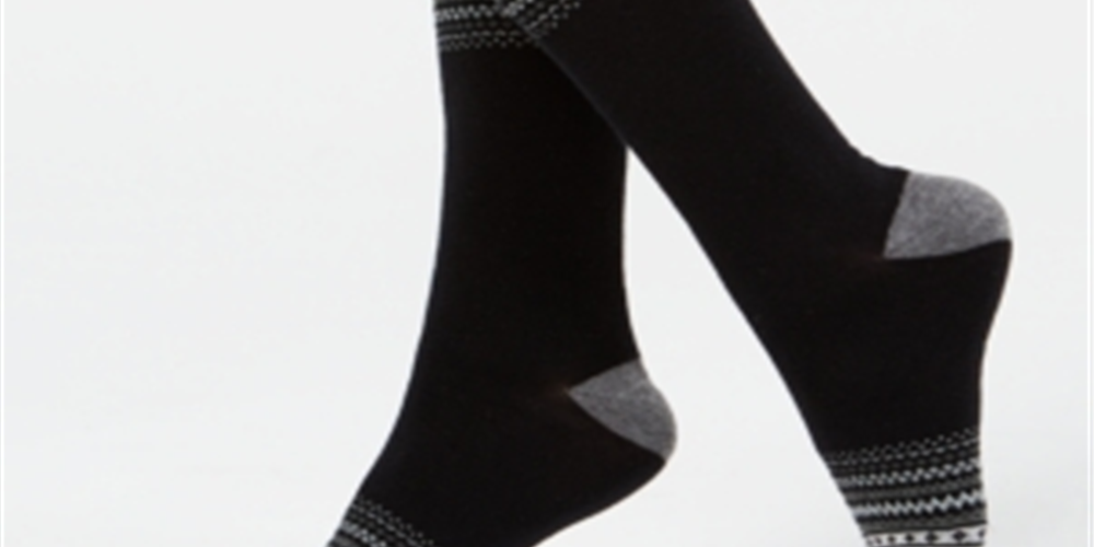 Charter Club Women's Holiday Knee-High Socks Black Size 45180