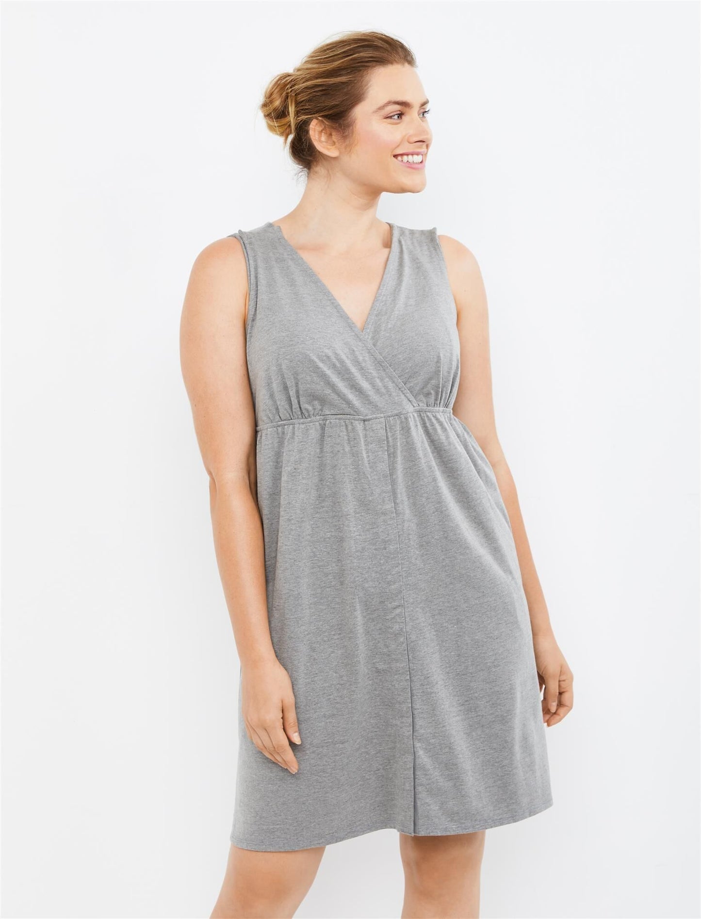 Motherhood Maternity Women's 3in1 Labor Delivery Nursing Gown Gray Size M
