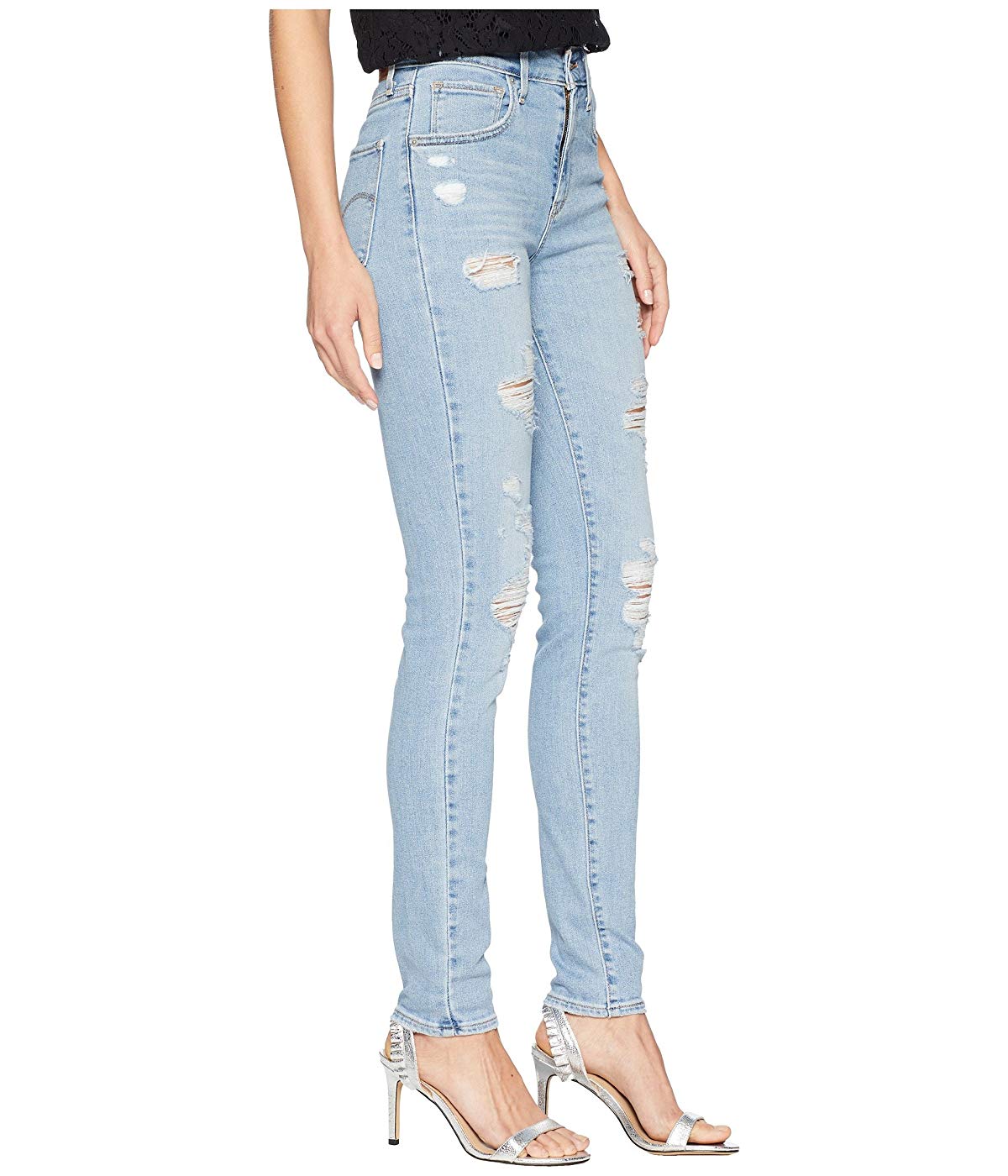 Levi's 721 High Rise Ripped Skinny Women's Jeans Blue Size 27x30