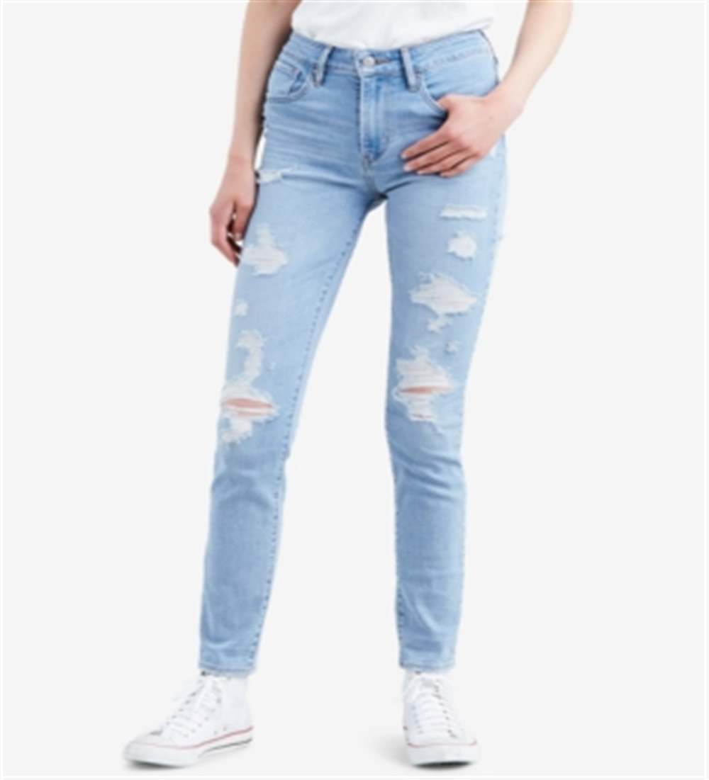 Levi's 721 High Rise Ripped Skinny Women's Jeans Blue Size 27x30