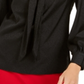 Calvin Klein Women's Jacquard Bow Neck Blouse Black Size Petite L