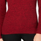 Karen Scott Women's Cotton Cable Knit Keyhole Sweater Red Size Petite Small