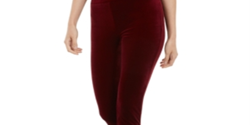 INC International Concepts Women's Solid Skinny Pants Red Size 4