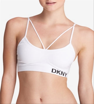 DKNY Women's Sport Sutien Top White Size S