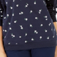 Karen Scott Women's Daisies Fleece Crewneck Top Blue Size X-Large