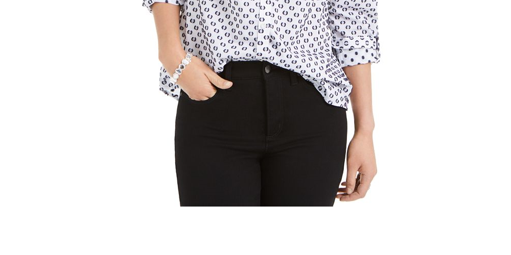 Charter Club Women's Button Down Dressy Blouse Gray Size X-Large