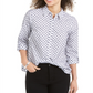 Charter Club Women's Button Down Dressy Blouse Gray Size X-Large