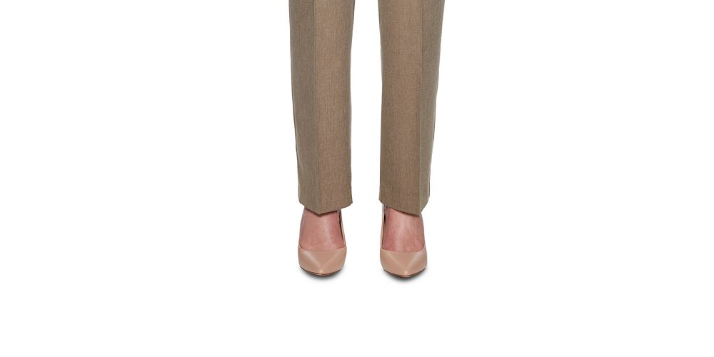 Alfred Dunner Women's Boardroom Straight Leg Pants Brown Size 20X4