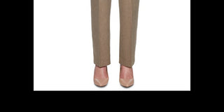 Alfred Dunner Women's Boardroom Straight Leg Pants Brown Size 20X4