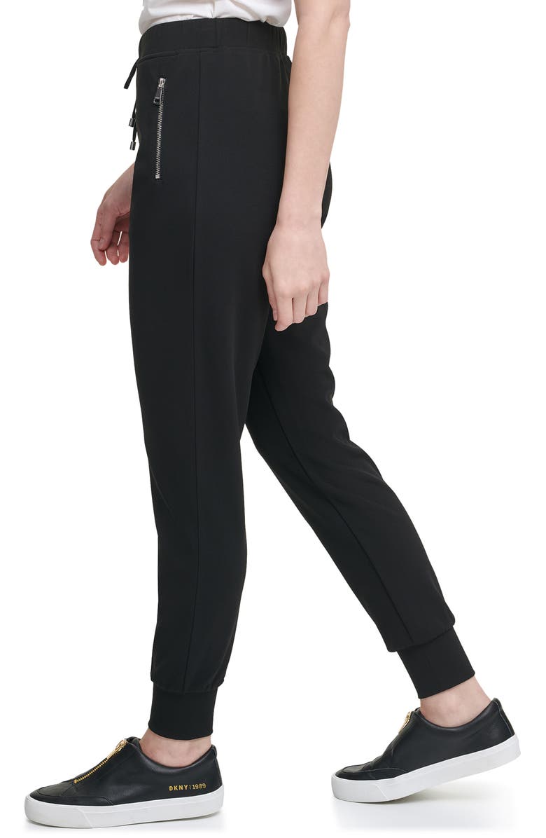 DKNY Women's Drawstring Jogger Pants Black Size XL