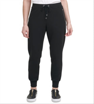 DKNY Women's Drawstring Jogger Pants Black Size XL