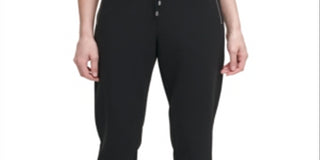 DKNY Women's Drawstring Jogger Pants Black Size XL