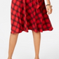 Charter Club Women's Petite Plaid Fit & Flare Dress Red Size Petite Small