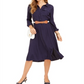 Charter Club Women's Dot Jacquard Shirtdress Blue Size Petite L