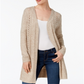 Karen Scott Women's Turbo Duster Cardigan Brown Size Small