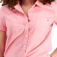 Tommy Hilfiger Women's Linen Camp Shirt Pink Size Small