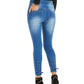 Thalia Sodi Women's Lace up Light Wash Jeggings Blue Size X-Large