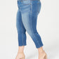 INC International Concepts Women's Plus Denim Skinny Leg Cropped Jeans Blue Size 24 WP