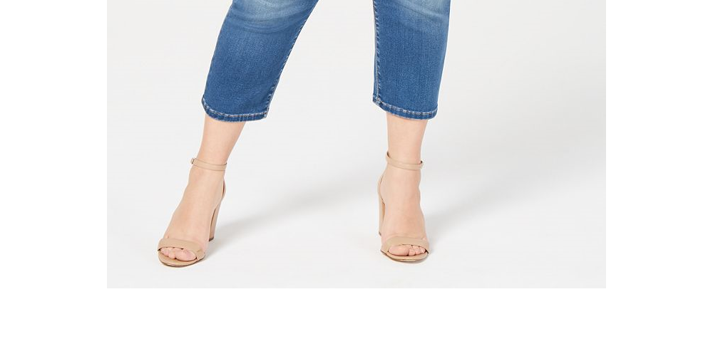 INC International Concepts Women's Plus Denim Skinny Leg Cropped Jeans Blue Size 24 WP