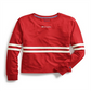 Champion Heritage Script Logo Womens Long Sleeve T-Shirt Red Size L