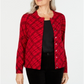 Karen Scott Women's Plaid Print Cardigan Red Size X-Small