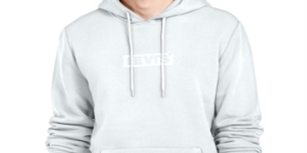 Levi's Men's Logo Hoodie White Size Medium