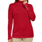 JM Collection Women's Stud Sleeve Pullover Turtleneck Sweater Red Size XX-Large