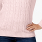 Karen Scott Women's Cable Knit Faux Pearl Button Sweater Pink Size X-Large
