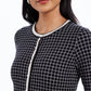 Charter Club Women's Patterned Cardigan Sweater Black Size Petite X-Large