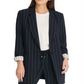 DKNY Women's Pinstripe Business Blazer Navy Size L