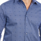 Tasso Elba Men's Shirt Bendini Tile Print Button Down Blue Size Medium