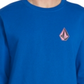 Volcom Men's Brasstacks Deadly Stone Sweatshirt Blue Size XX-Large