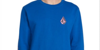 Volcom Men's Brasstacks Deadly Stone Sweatshirt Blue Size XX-Large