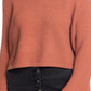 Roxy Women's Sorrento Shades Flared Sleeve Sweater Brown Size Small