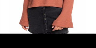 Roxy Women's Sorrento Shades Flared Sleeve Sweater Brown Size Small