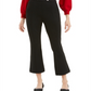 Maison Jules Women's High Rise Flare Leg Cropped Pants Black Size Large