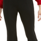 Maison Jules Women's High Rise Flare Leg Cropped Pants Black Size Large