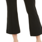 Maison Jules Women's High Rise Flare Leg Cropped Pants Black Size Large