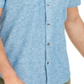 INC International Concepts Men's Ricky Short Sleeve Shirt Blue Size Large
