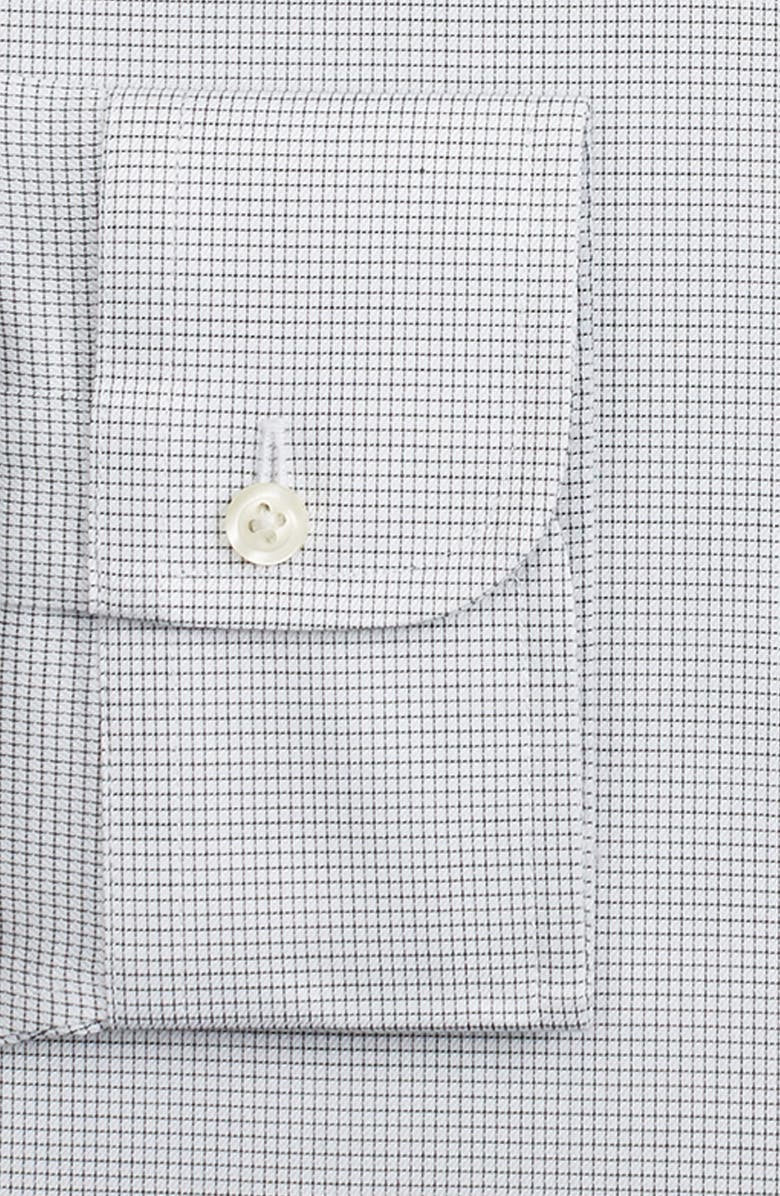 Brooks Brothers Men's Milano Slim Fit Non Iron Dobby Supima Cotton Dress Shirt Gray  Size 16.5X32