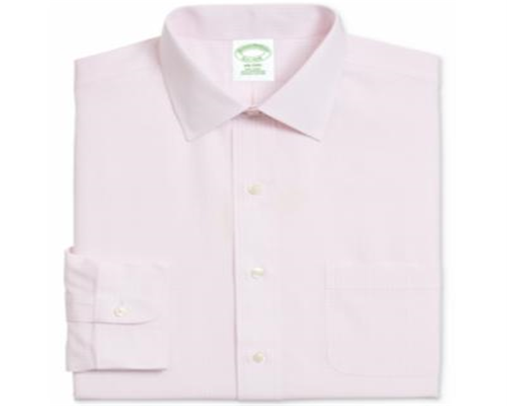Brooks Brothers Men's Trim Fit Plaid Dress Shirt Pink Size 16.5X32