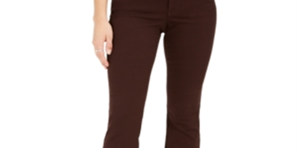 Style & Co Women's Petite Tummy-Control Bootcut Jeans Brown Size 12 P