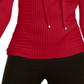 INC International Concepts Women's Lace up Ribbed Knit Sweater Red Size Petite