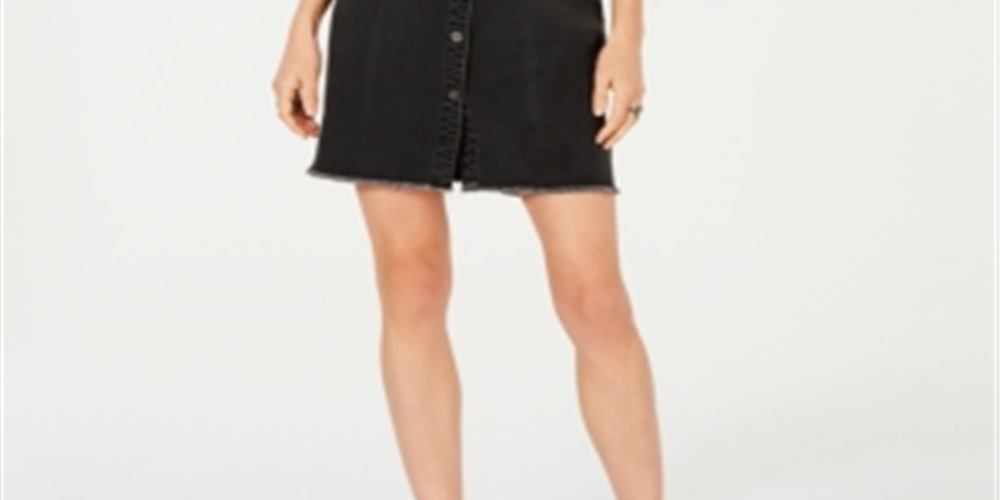 Style & Co Women's Denim Shirtdress Black Size 8