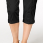 Style & Co Women's Cargo Capris Pants Black Size 14 Petite