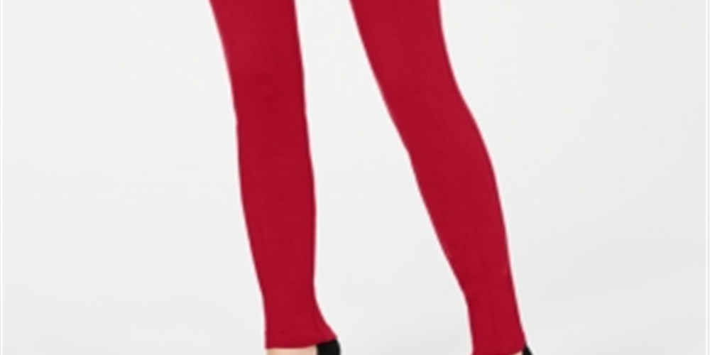 INC International Concepts Women's High-Waist Skinny Pants Glam Red 6