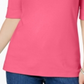 Karen Scott Women's Cuffed Sleeve Boat Neck T-Shirt Pink Size Petite X-Large