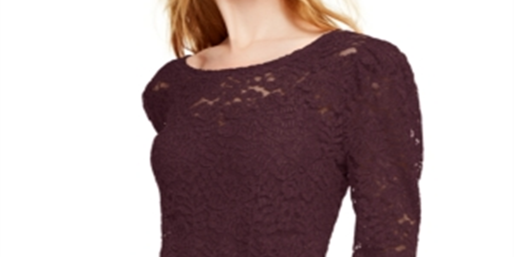 INC International Concepts Women's Lace Top Wine Size X-Small
