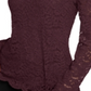 INC International Concepts Women's Lace Top Wine Size X-Small