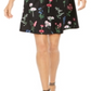 Pappagallo Women's Collared Botanical a-Line Dress Black Size 18